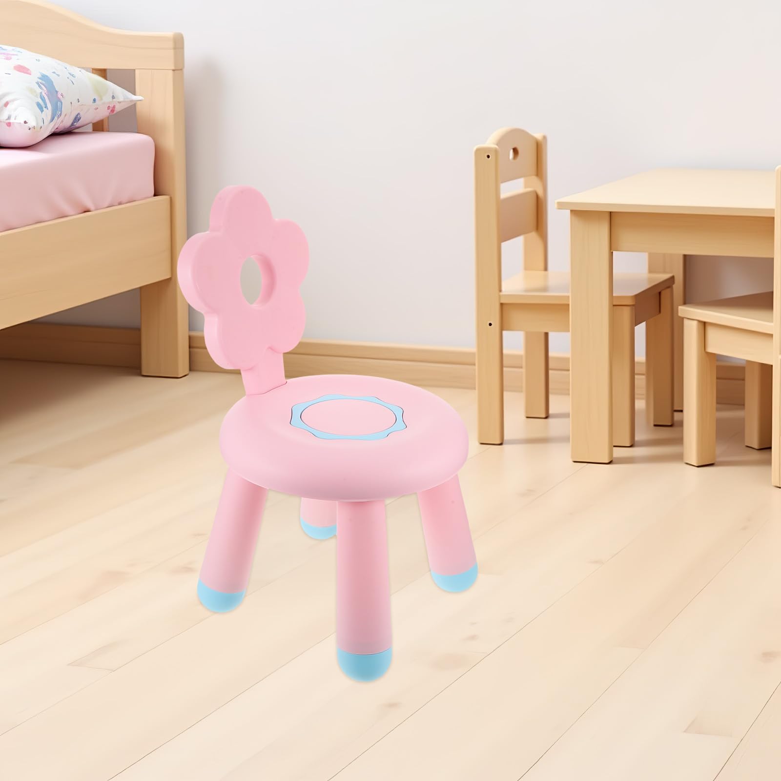 TOYANDONA Sgabello per Ragazzo Ragazza in Plastica Design Proporzionato e Seduta Stabile Adatto per Bagno Cucina o Cameretta Facile da Pulire e Portatile