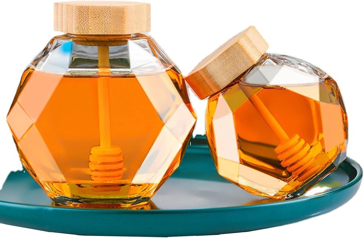 Honey Dispenser/Syrup Dispenser/Glass honey jar/Jar with