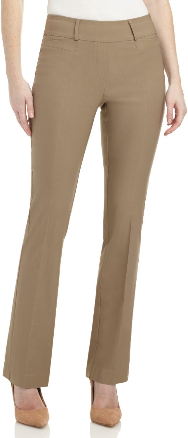 Rekucci Womens Ease into Comfort Fit Barely Bootcut Business Casual Stretch Pants in Regular/Tall/Petite fit