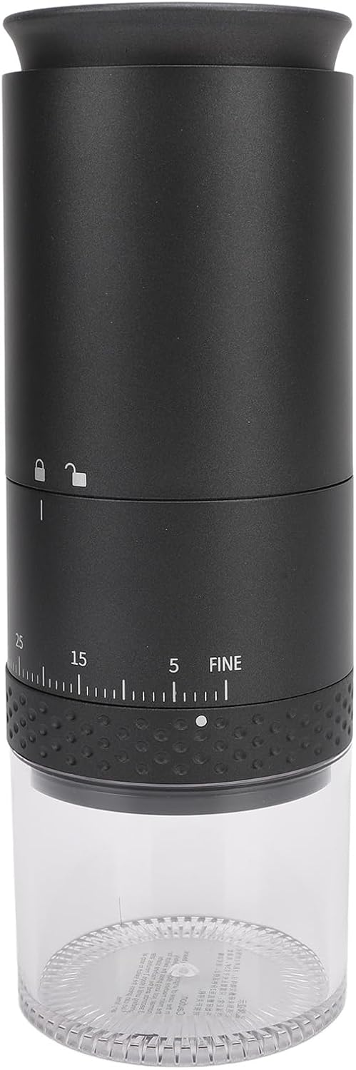 LiebeWH Electric Coffee Bean Grinder, USB Rechargeable with 38 Adjustable Settings for Drip Coffee, Compact Portable Mill for Home Office Travel (Black)
