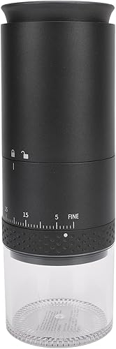 Miniatura 9 de Molinillo de café eléctrico, portátil recargable por USB, 38 ajustes de molienda ajustables, diseño compacto, fácil de limpiar, para el hogar y