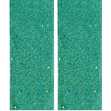 Offray Wired Edge Glitterie Craft Ribbon, 1 1/2-Inch x 9-Feet, Aqua Pack of 2