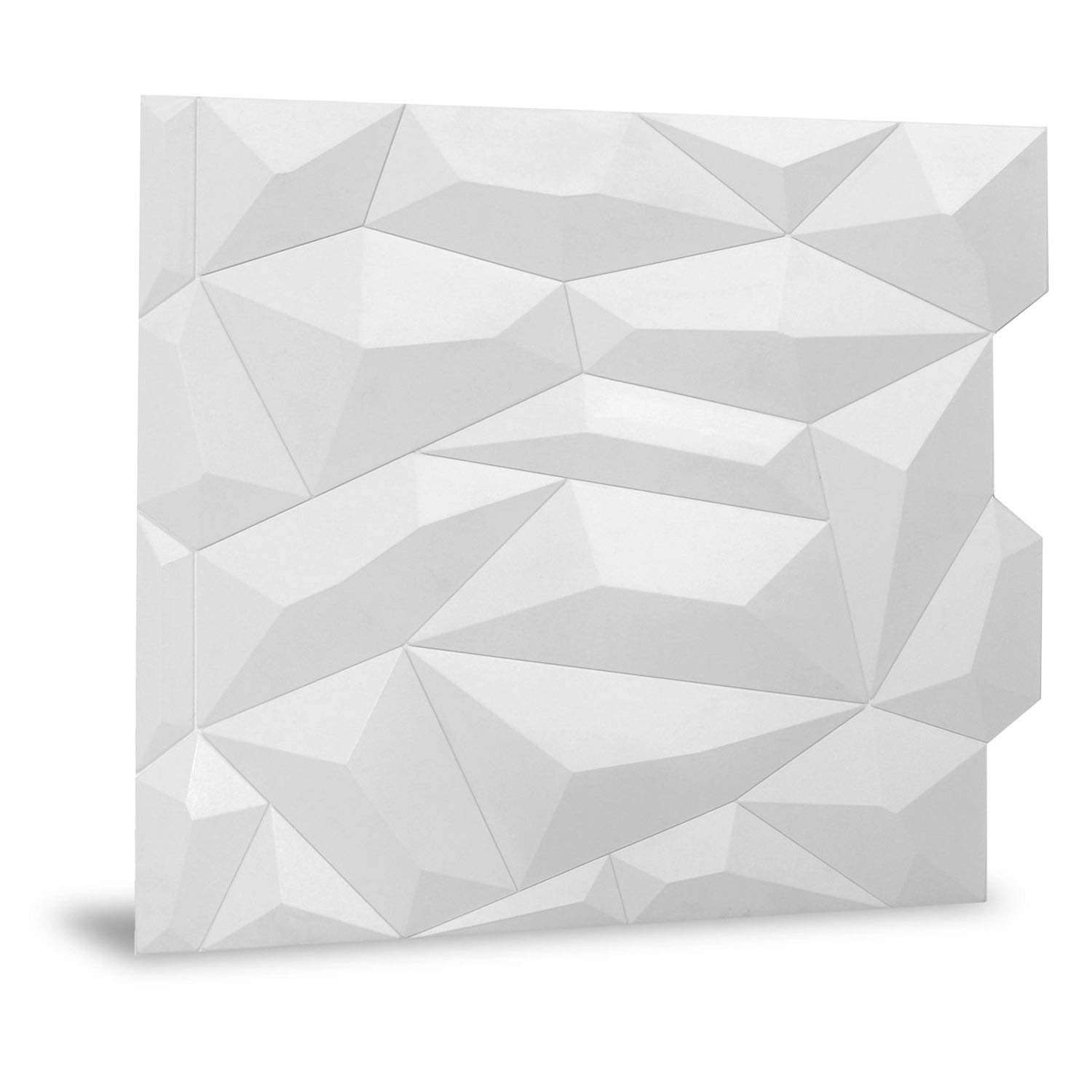 Panel de pared 3D con dibujo abstracto mate blanco Profhome 705475 lavable