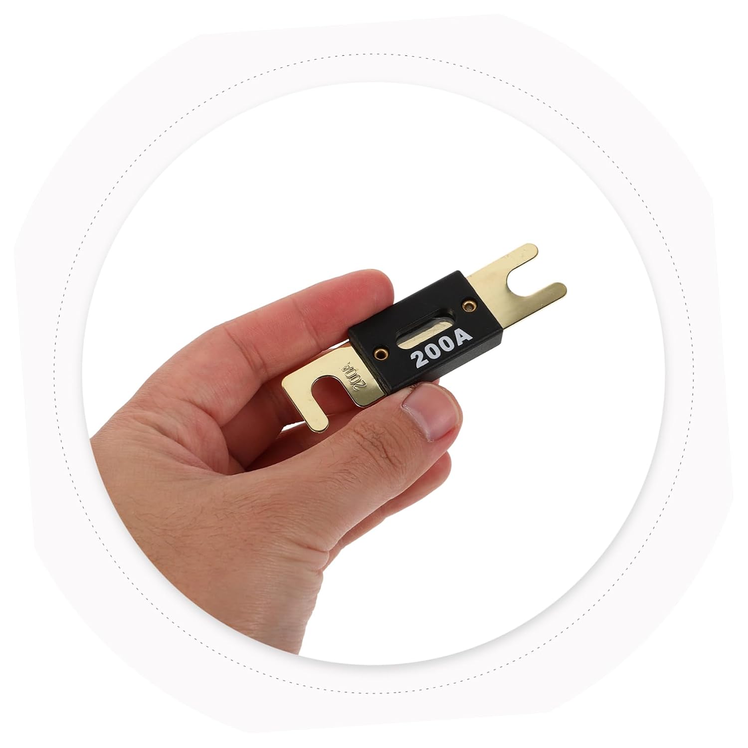 Cabilock 200A ANL Fuse Holder for Car Audio System 4pcs Inline Fuse for Vehicle Protection Compatible Amplifiers and Inverters for Trucks and Boats