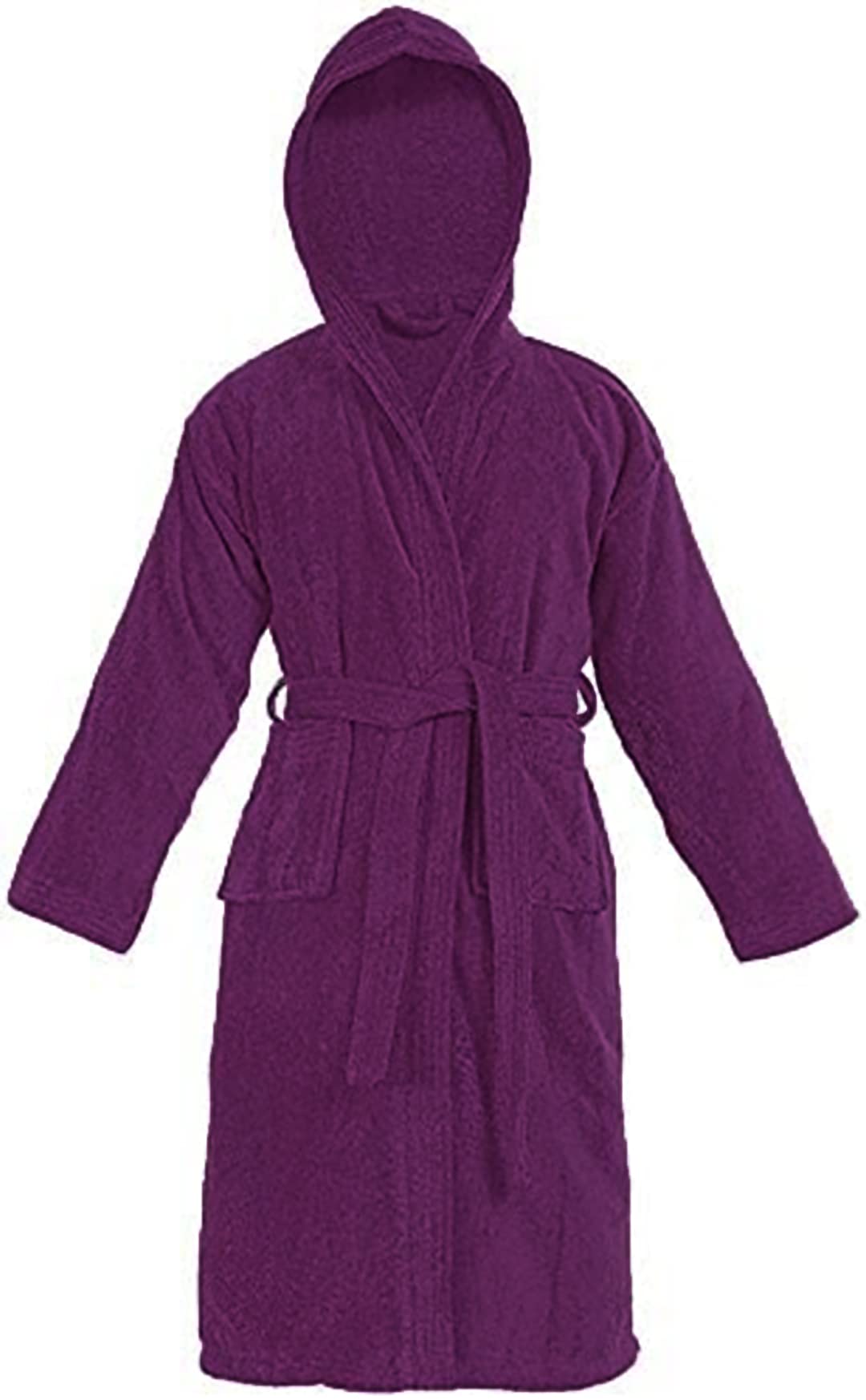 Dazzle Collection Hooded Bathrobes 100% Egyptian Cotton Terry Toweling  Men's and Women's Unisex Robes Extra Absorbent Dressing Gown Spa Gym Bath  Towel