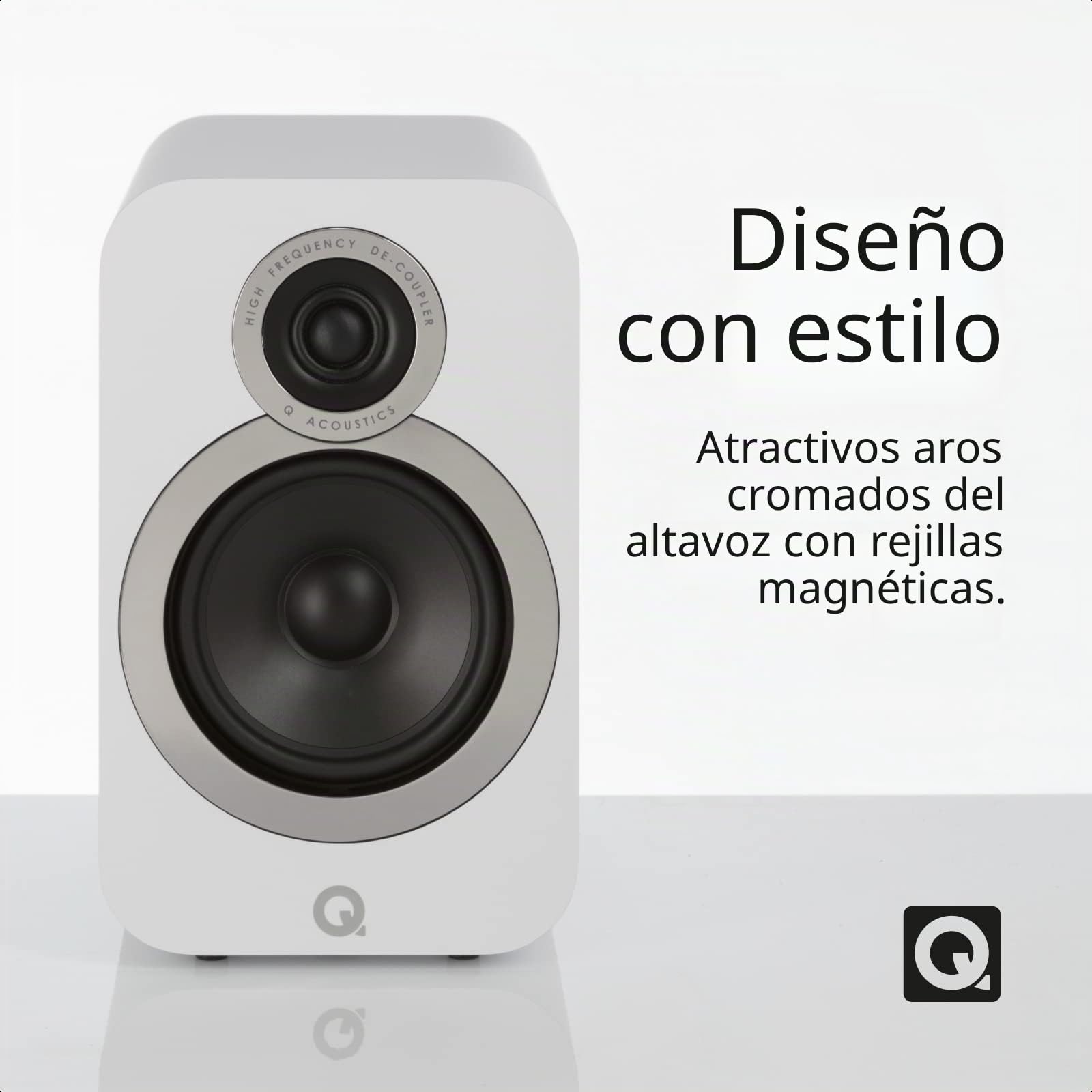 Q Acoustics 3030i - Pareja de Altavoces de Estanteria (Blanco