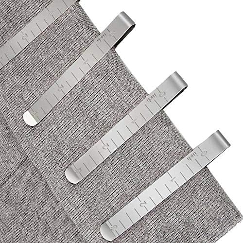 LYFJXX 20pcs/Set Sewing Clips Stainless Steel Hemming Clips Measurement Ruler Quilting Supplies Ruler Sewing Clips for Hemming Clothing Curtains