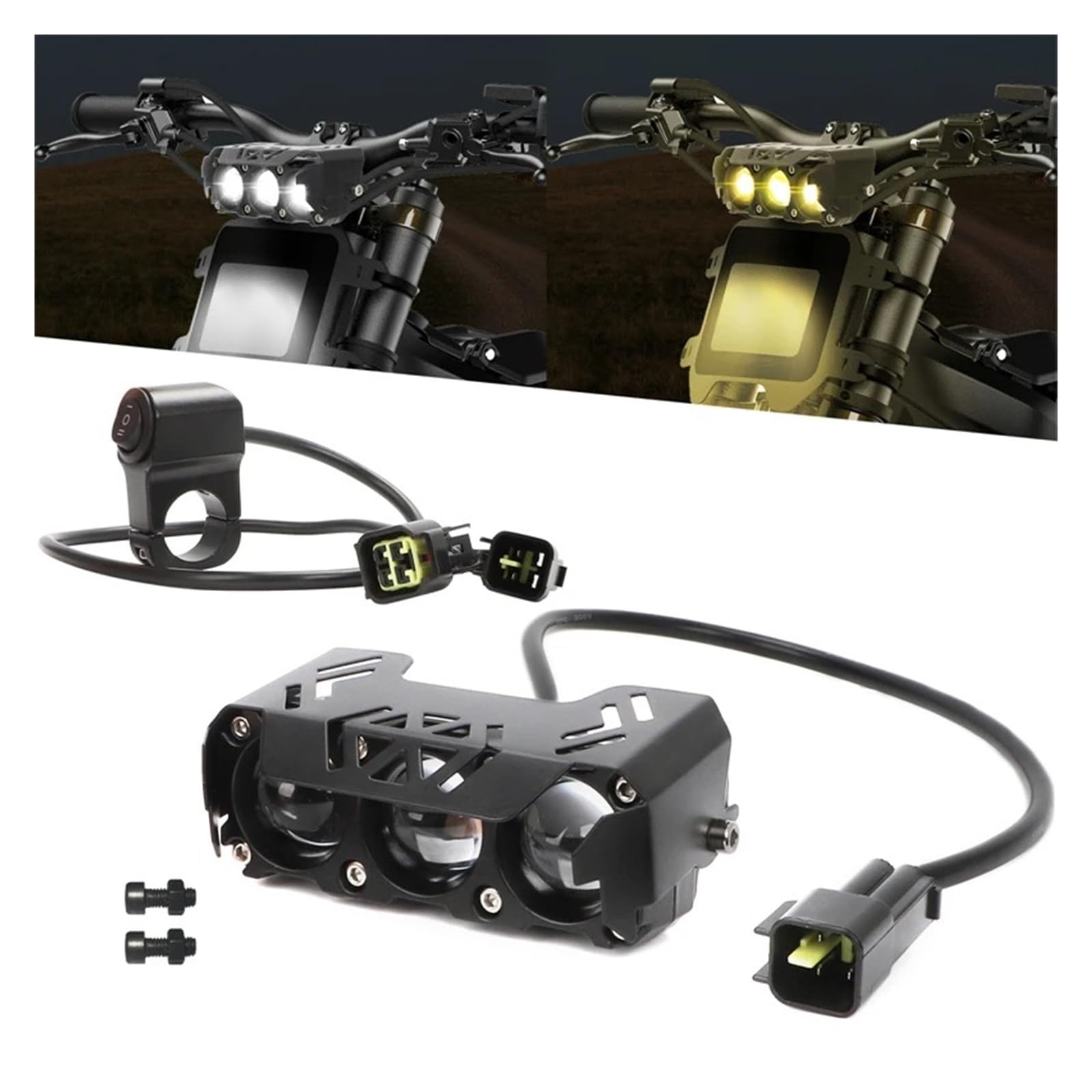 Fanale Anteriore Fari Moto Per Talaria Per Sting R MX4 Dirt Bike Light Bar LED Faro Testa Interruttore Luce Kit Aggiornato Off-Road Bike Impermeabile Plug N Play