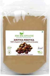 Homeda Reetha Powder for Hair, Organic Soap Nuts Powder for Hair (17 oz - 500g) 100% Pure Indian Bath Powders - Aritha Powders for Hair Growth | Soap Berry shampoo - Sapindus mukorossi (1.1 lb)