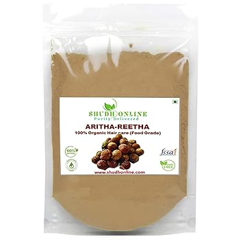Organic Reetha Powder, Kunkudukai powder, Aritha, Ritha, Soapnut (1 Kg / 1000 Grams), for Hair Growth, Hair wash, Scalp treatment, Skin care