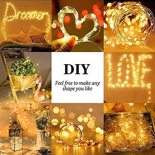 Simcasa Fairy Lights Plug in 2Packs 100FT/30M Upgraded 200 LED Lights Christmas Twinkle Lights USB Powered for Bedroom Party Garden Wedding Indoor Pastel Decorations