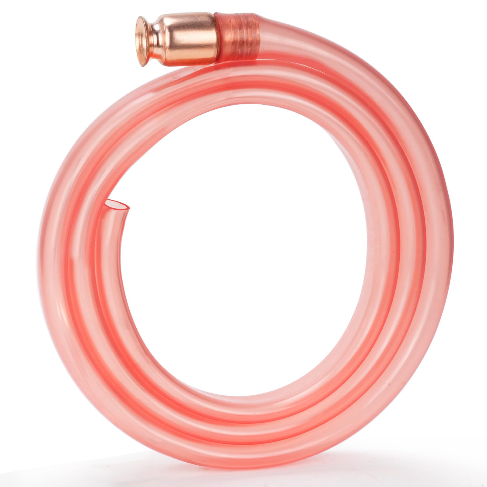 drado Siphon Hose, 1.8 m Long Fuel Siphon Pump, 3/4 Inch Pump Hose Siphon Manual Pump for Petrol/Fuel/Water (Orange)