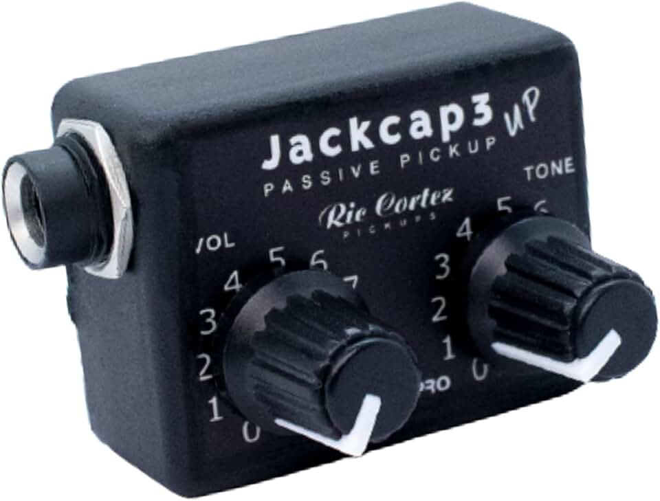 Jackcap 3 UP Captador de Contato para Violino Violão Cavaco Cello c/Volume e Tone