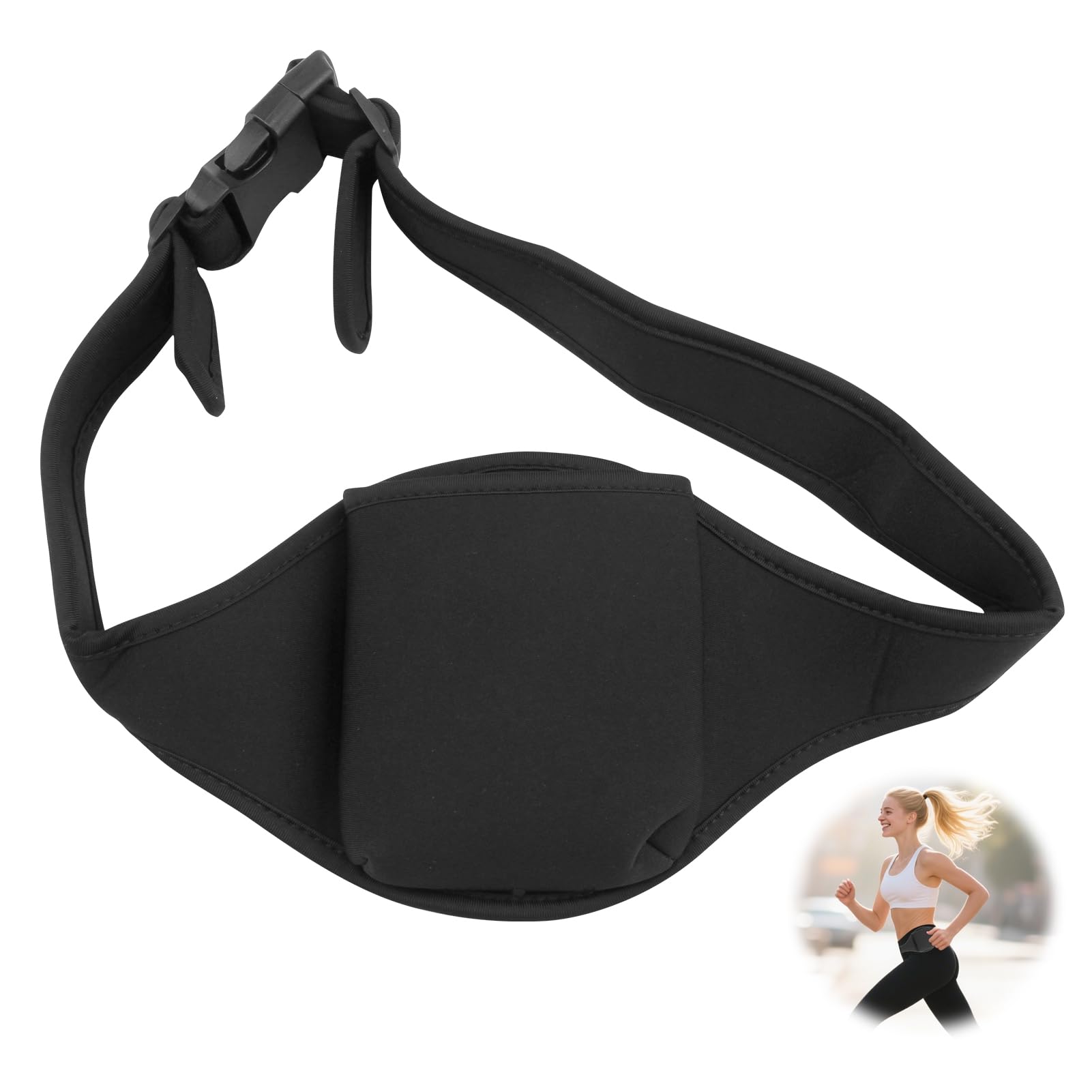 Mic Belt Microphone Carrier Pouch Neoprene Mic Belt Pack Adjustable Sweat Absorbent Microphone Waistband Bag for Fitness Instructors Gym Instructor Theater Speakers Performers Teachers