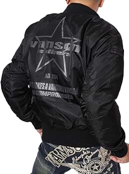 Amazon.co.jp: [バンソン] 防寒防水 MA-1 ライダースジャケット