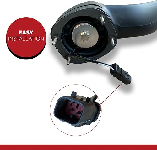 Miniatura 4 de Compatible con Kenworth Peterbilt - Espejo de capó T680 T880, cromado, controlador izquierdo 2010 2019