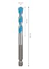 Bosch 1x EXPERT HEX-9 MultiConstruction Drilling Bits (Concrete, Soft floors, Steel, Soft wood, Plastic, Ø 8.00x100 mm, Accessory Rotary Drill/Screws)