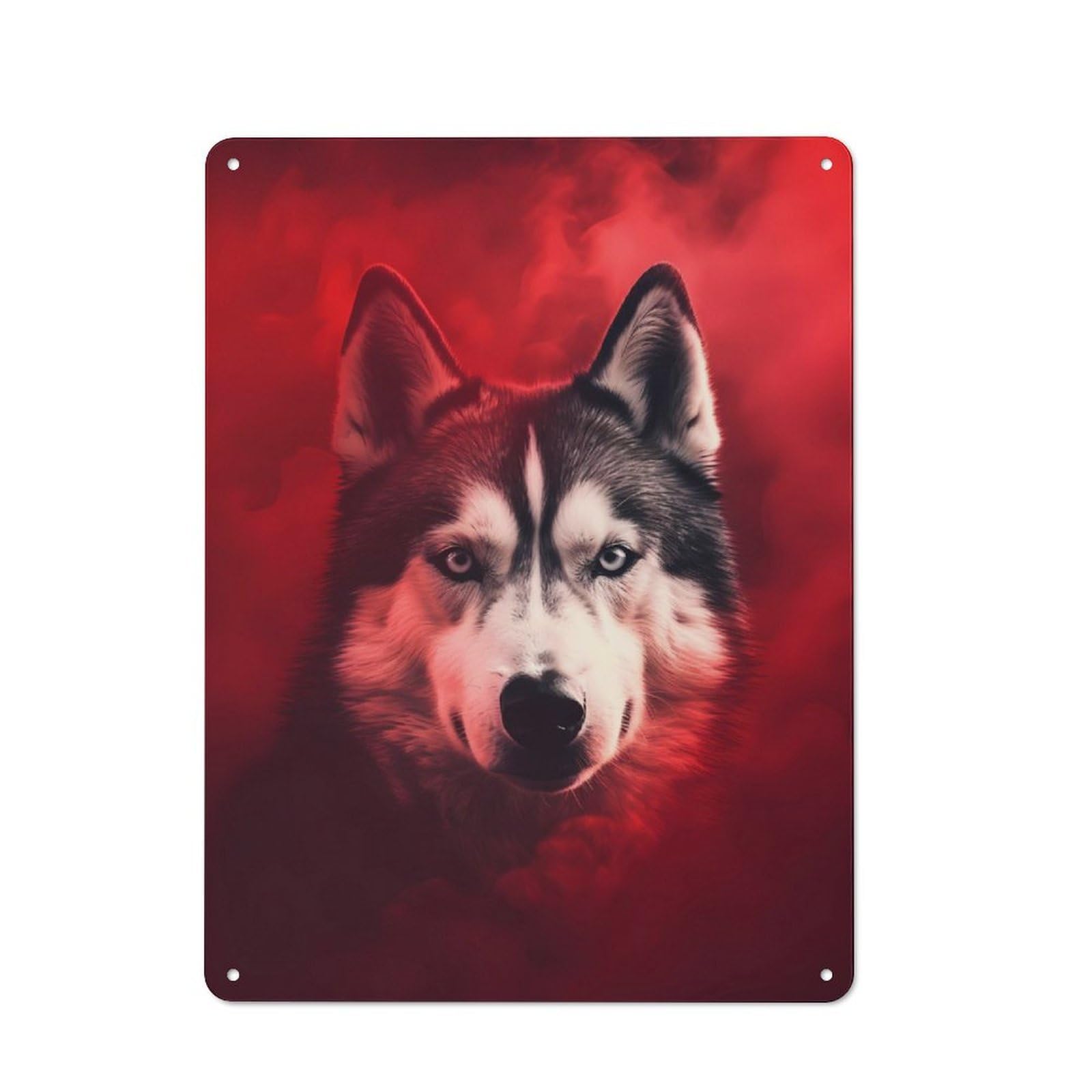 Junmoney Husky Smoke Tin Sign 40X30cm With For Pub Or Café, Rustic Decor, For Kitchen, Dining Room And Home Bar Wall Decor