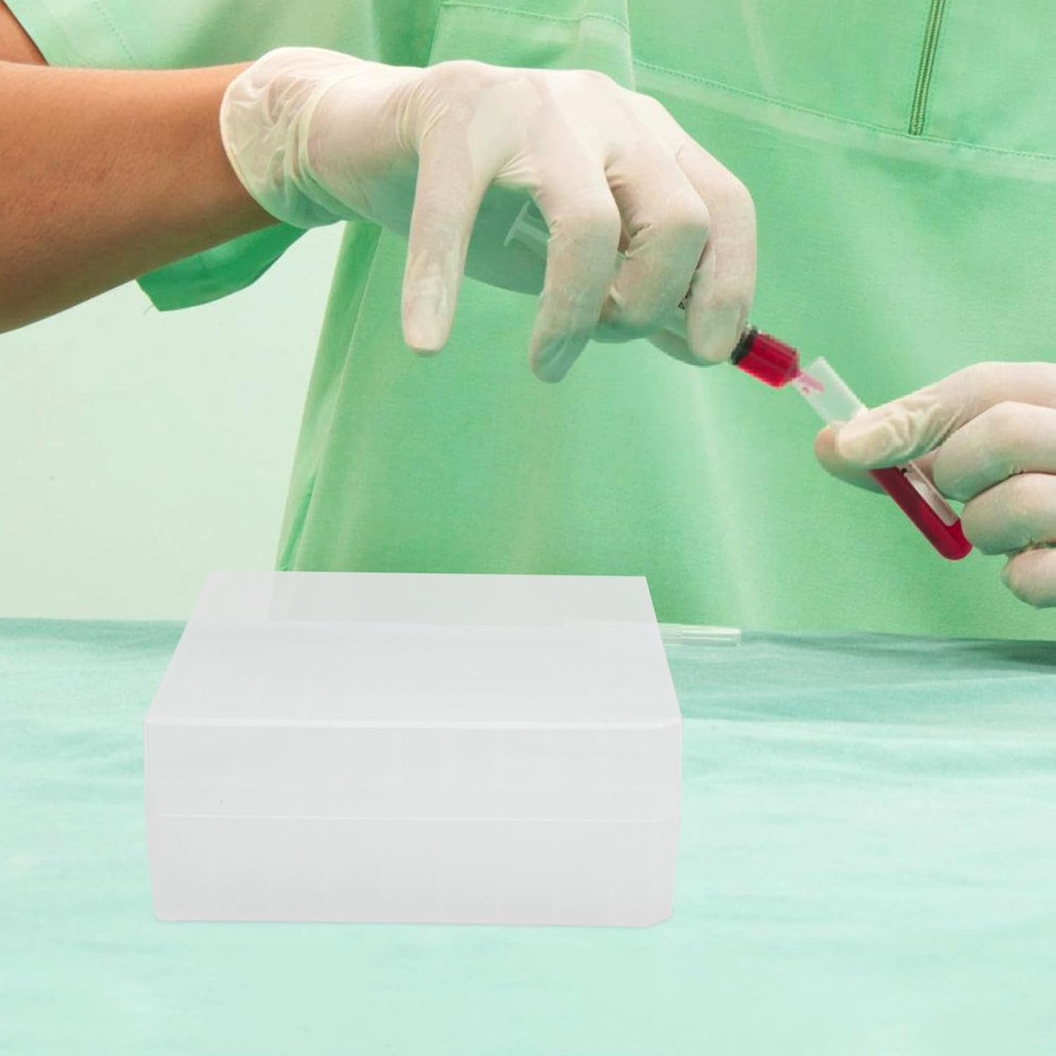 Cryogenic Storage Box with 81 Grids for 1.5ml 1.8ml 2ml Tubes Plastic Tube Holder Freezer Storage Organizer for Research