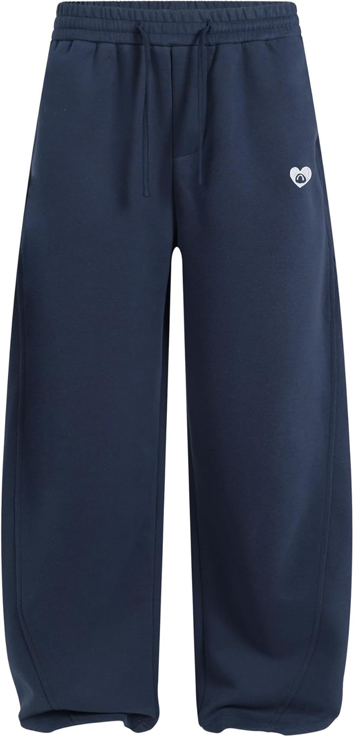 Aelfric Eden Mens Wide Leg Sweatpants Solid Arc Sweat Pants Open Bottom Casual Athletic Lounge Pants with Pockets