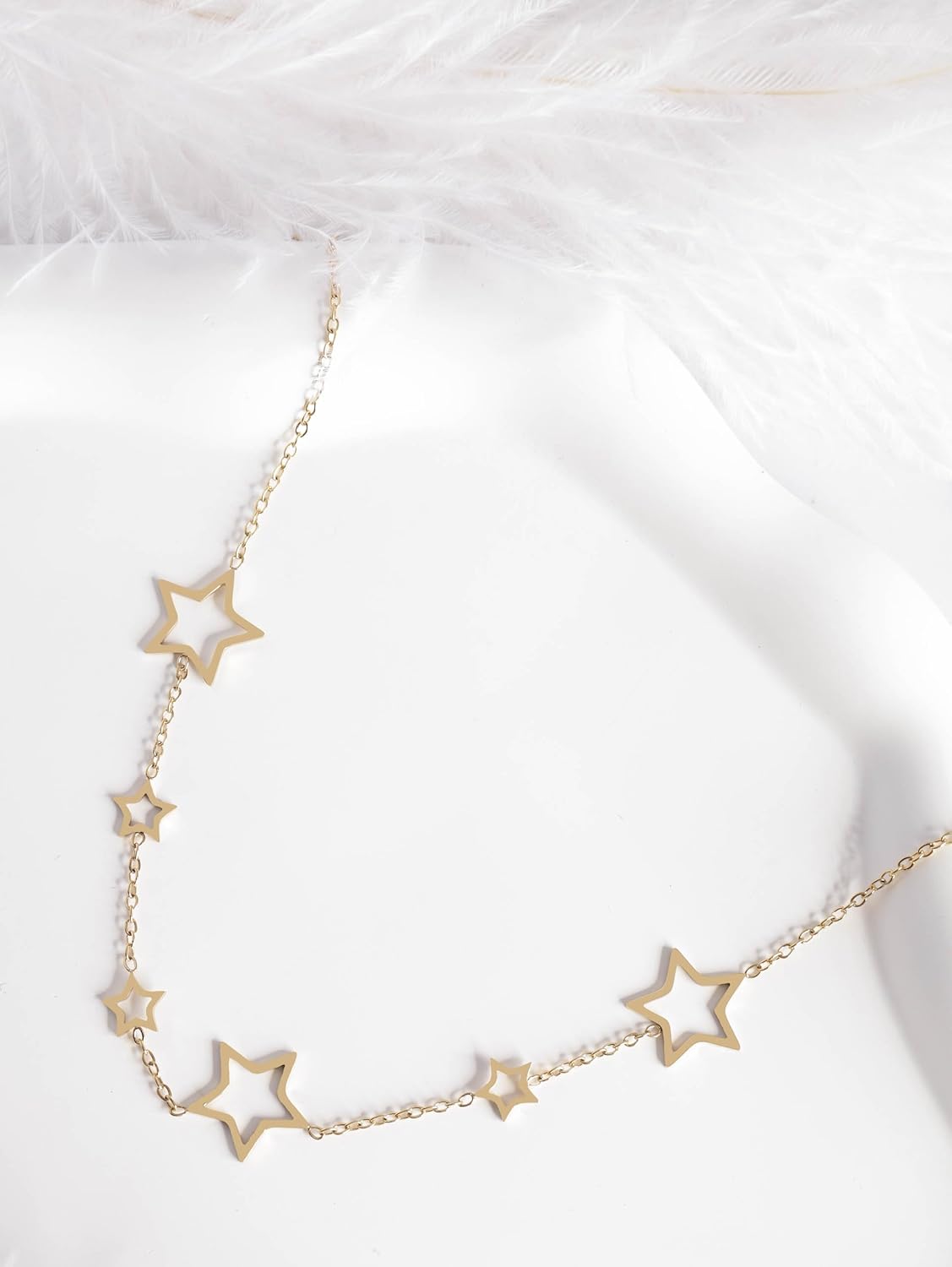 MINACHI Star Necklace, Hollow Star Dainty Chain Choker Necklace, Trendy Minimalist Jewelry Gift for Women - Image 5