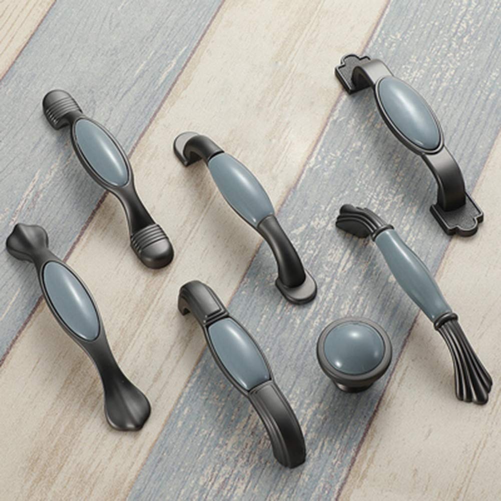 POIGNEE DE MEUBLE, 002--Poignée De Porte En Céramique Style Campagnard