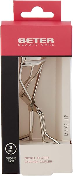Beter - Piegaciglia nichelato, con cuscinetti in silicone, piegaciglia professionale, in acciaio ad alta resistenza, per il trucco degli occhi, Piegaciglia professionale, Eyelash curler - 2