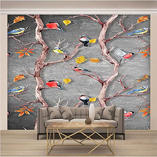 YMXMYJ Mural de papel pintadoÁrbol y pájaro Talla Cover