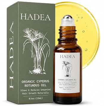 Cyperus Rotundus Oil to Reduce and Slow Down Unwanted Hair Growth, For PCOS, Hirsitusim, Any Unwanted Hair | Cypress Rotundus | Organic Cyprus Oil Travel Size Roll On 15 ml