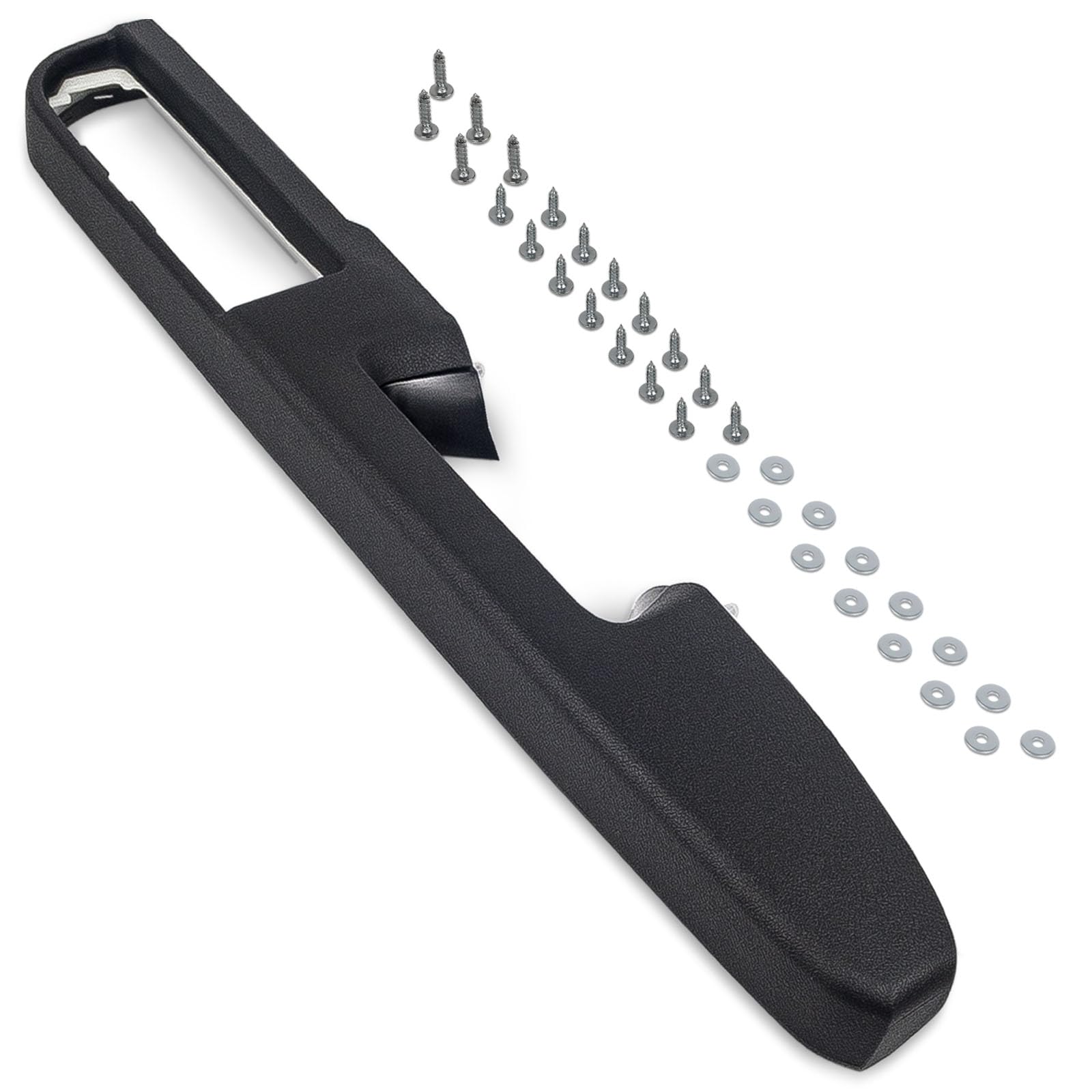 80994 Front Right Passenger Side Armrest Repair Fit for Chevrolet Chevy Silverado Suburban Tahoe Avalanche For GMC Sierra Yukon 2010-2014 with Door Release Handle Above Armrest GM # 84127280 ,Black