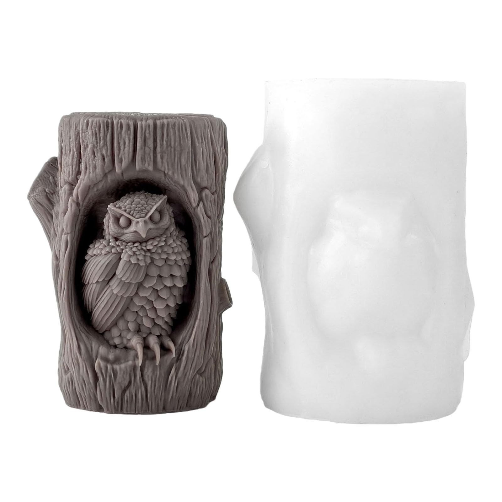 Alksubbm Food Grade Silicone Owl ReliefCandle Making Mold Soap for and Waxes Projects Multipurpose Tool
