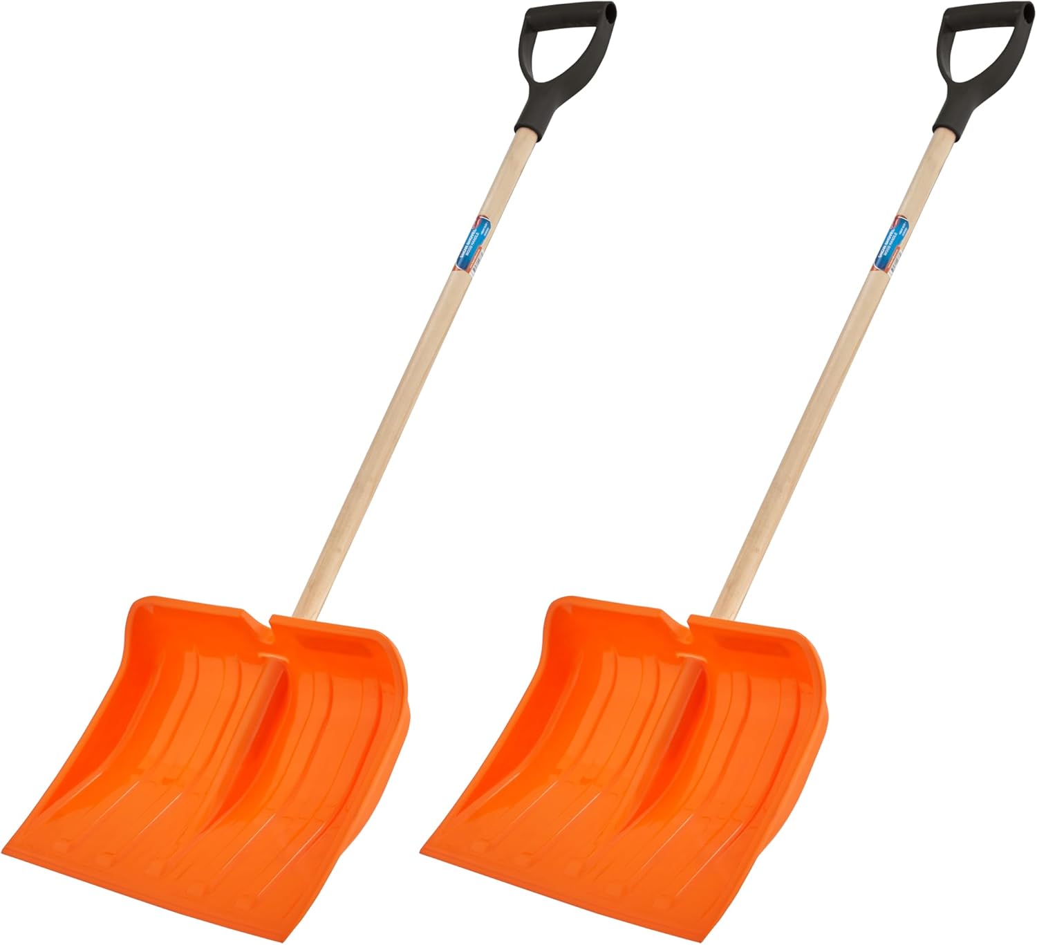 Superio Plastic Snow Shovel for Driveway Snow Pusher