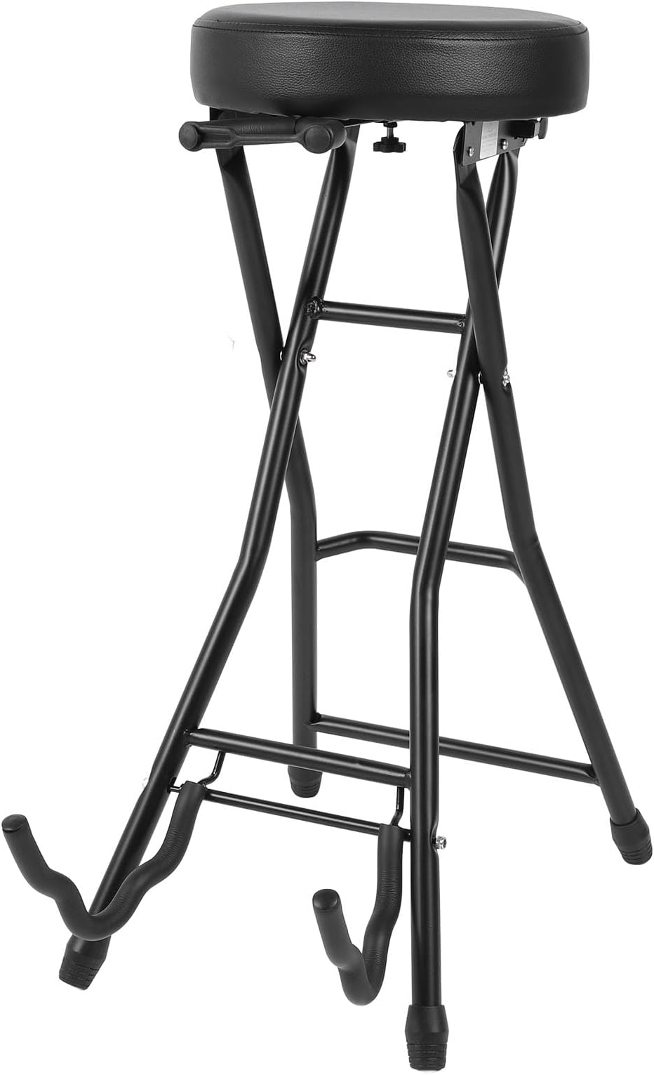 Foldable Guitar Stool, 29.1in Height Guitar Chair with Padded Cushion Built in Stand, for Acoustic Electric Bass Violin