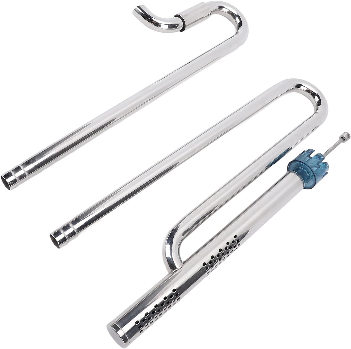 Focket Aquarium Skimmer, 360 Degree Rotation Stainless Steel Fish Tank Skimmer, Water with Inflow Outflow Pipe Set for Freshwater Aquarium Planted Tank