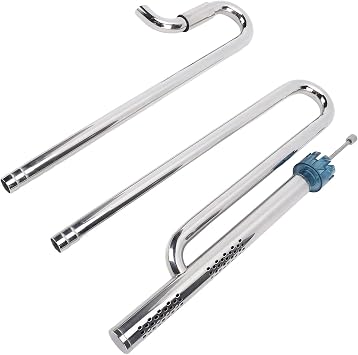 Stainless Steel Lily Pipe, 304 Rotating Inflow Outflow Set, Oil Film Skimmer Aquarium Tool with Precision Design, Ideal for Planted Tank, 17mm for 16 22mm Tube