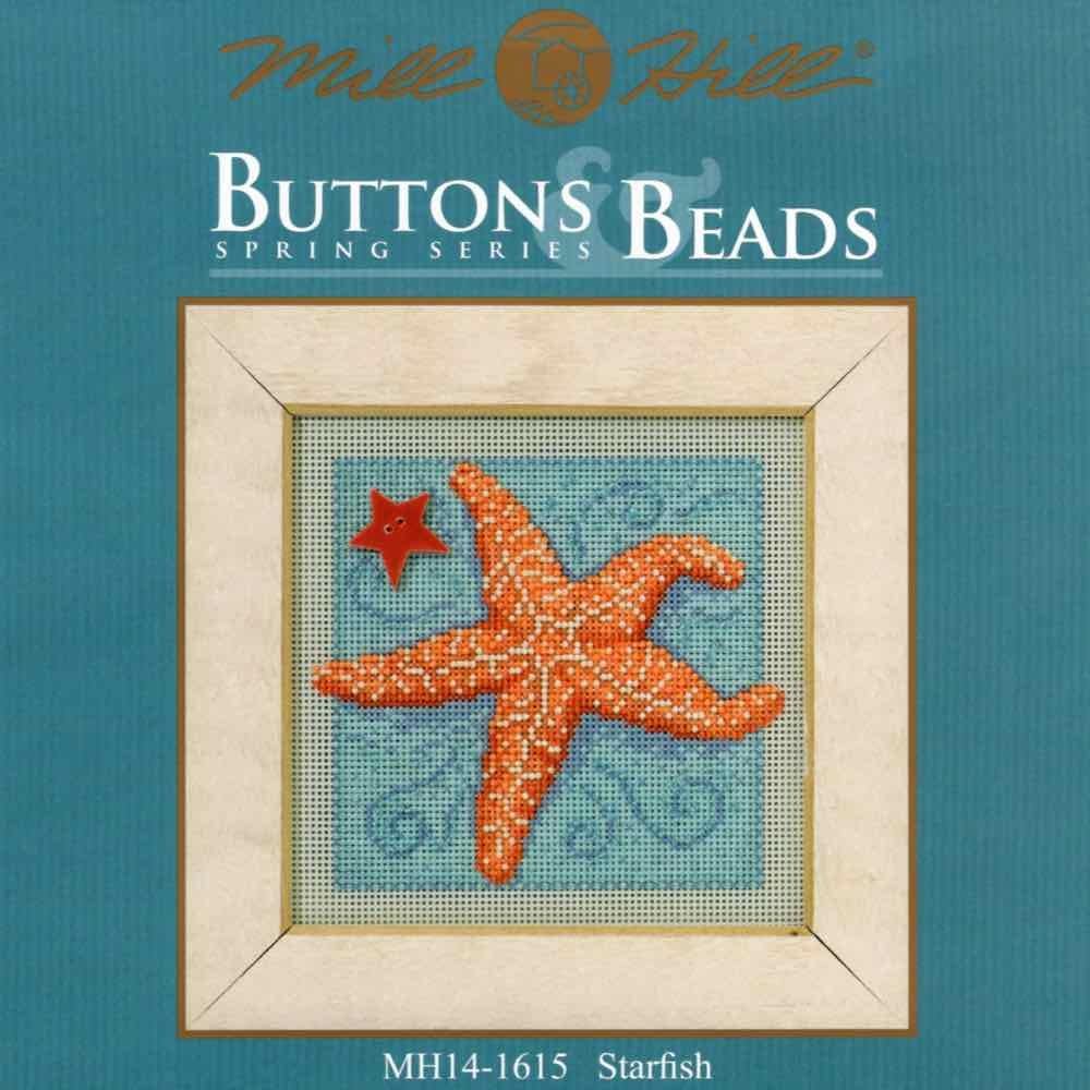 Mill Hill Starfish Beaded Counted Cross Stitch Kit 2016 Buttons & Beads Spring MH141615