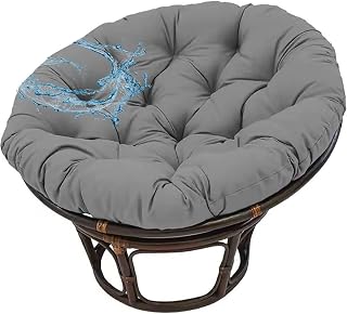 Polster Für Papasansessel Wasserdicht Rundes Auflage, Ersatzpolster Papasan,Bodenkissen Gepolstert Sitzkissen Hängesessel Für Korbsessel Outdoor Gartenmöbel Sitzauflage(Dunkelgrau,160cmx160cm)