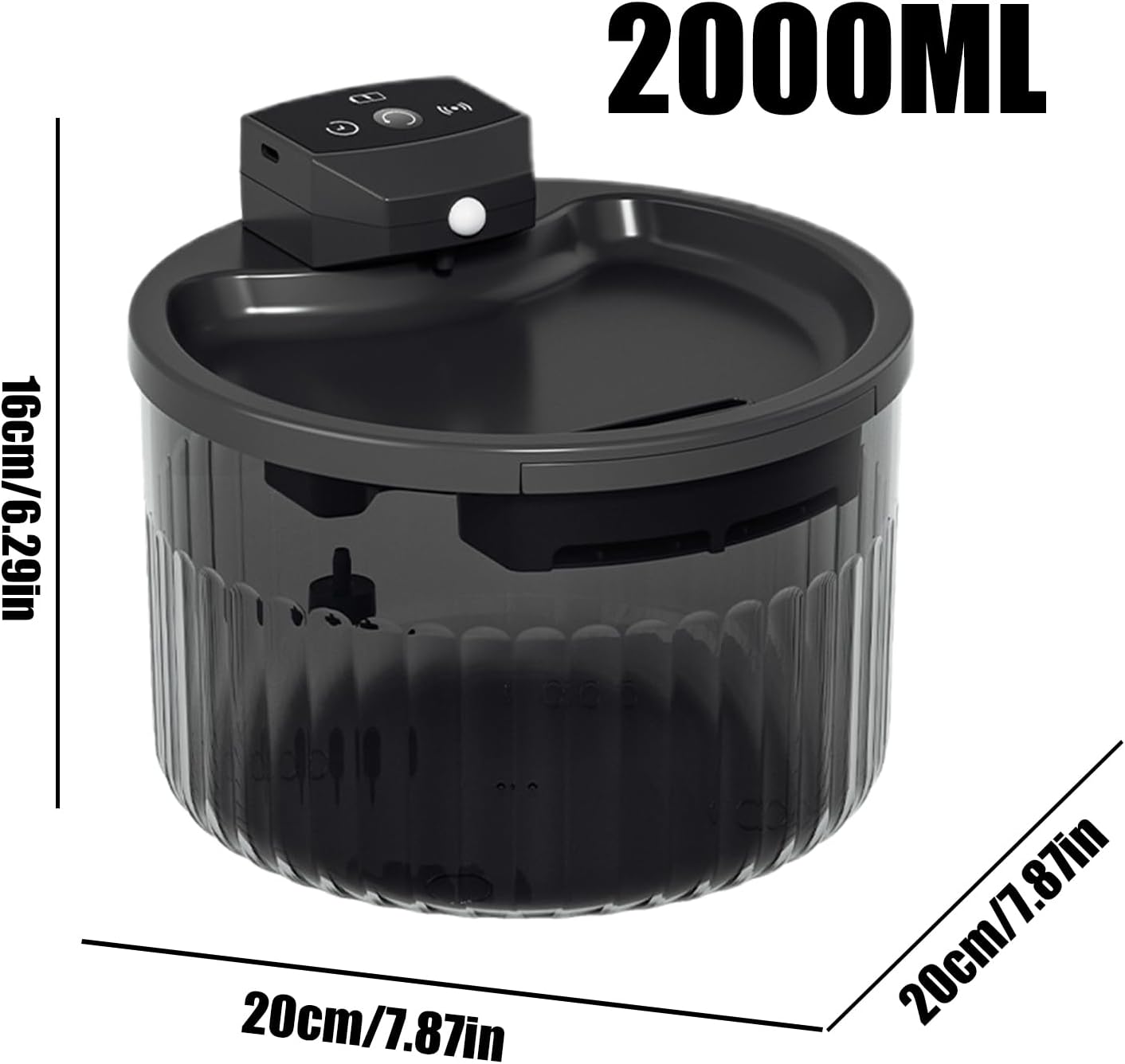 Cat Water Fountain,2L Kitten Waterer - Automatic Pet Water Dispenser | for Pet Parents Veterinarians Animal Shelters Farm Owners Garage Barn Patio Cattery Living Room