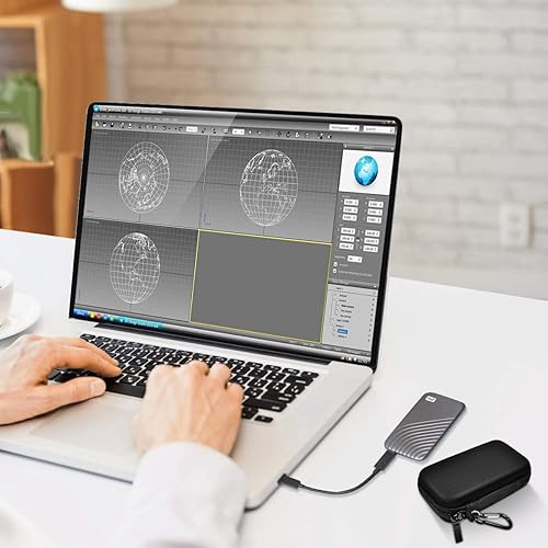 Miniatura 6 de Funda compatible con disco duro externo portátil WD 1 TB, 2 TB, 500 GB, My Passport SSD, bolsa de almacenamiento también se adapta a cables USB