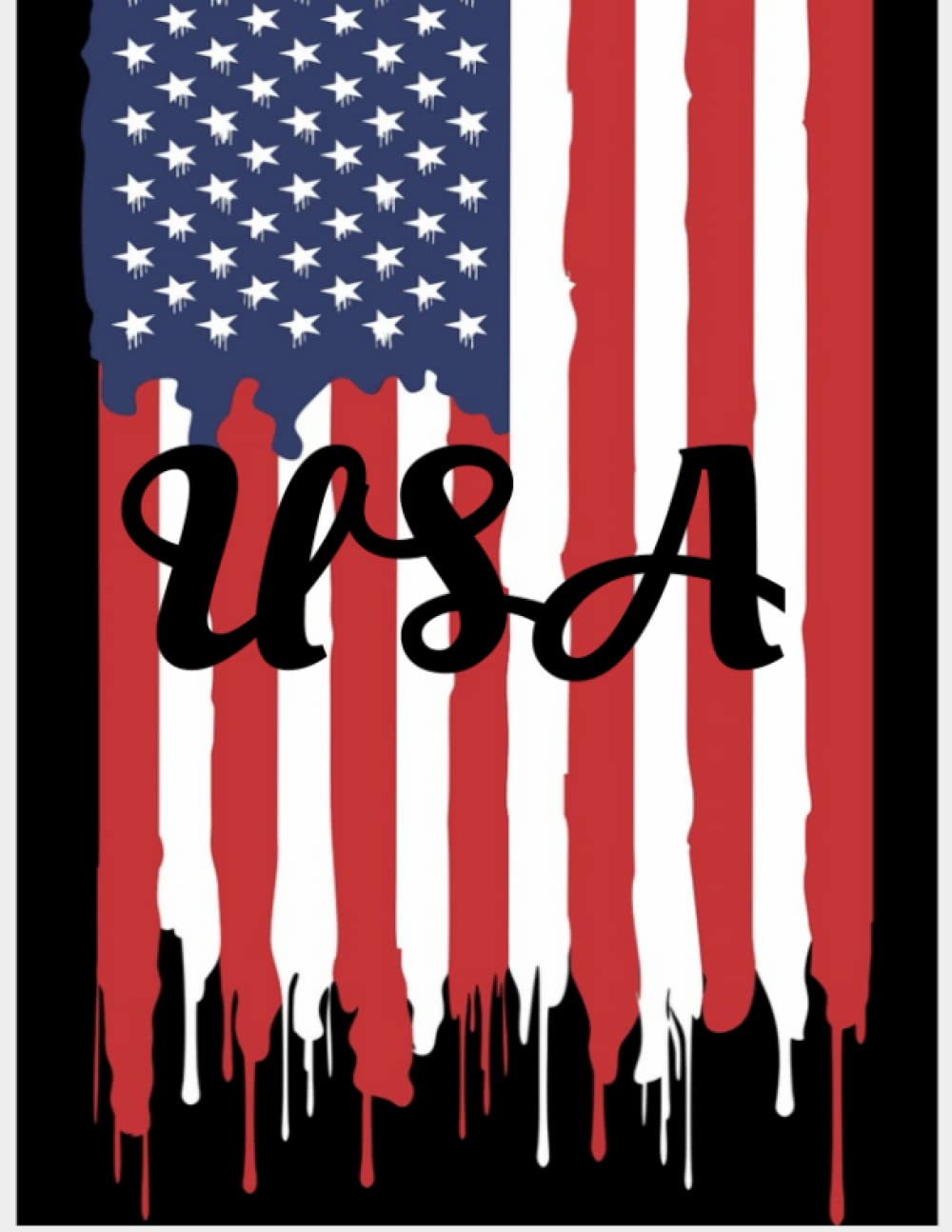 USA flag notebook: USA notebook/journal