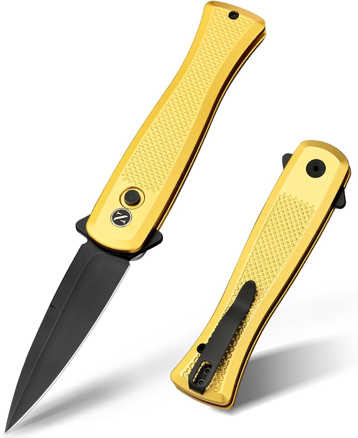 NedFoss MERMAID Pocket Knife for Men, 3.9" D2 Steel Folding EDC Knife with G10 Handle, Safety Liner Lock, Hunting Camping Hiking Fishing Knife for Men Women