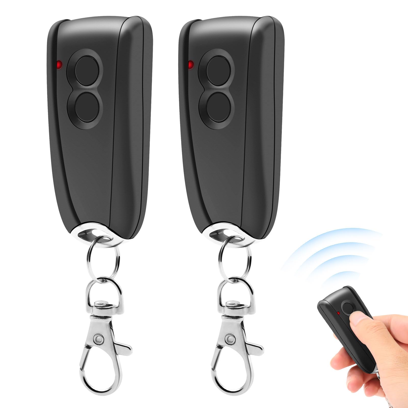 Juego de 2 mandos a distancia para Hormann, mando a distancia para puerta EcoStar RSC2-433, RSE2-433, RSZ1-433, 2 canales, transmisor manual para Hormann EcoStar 500/700/800 para Portronic D2500/D5000