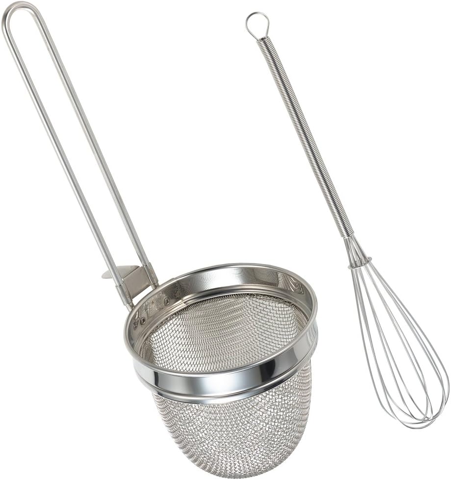 Yoshikawa 2004426 Misoshi Set, Scooping and Combing, Silver, Misoshi Muddler