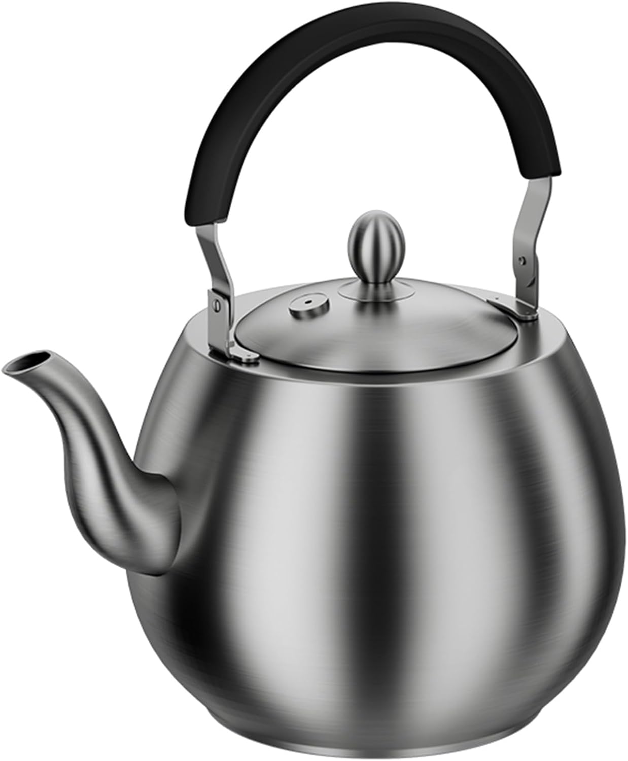 304 Stainless Steel Tea Kettle Stovetop, Whistling Teapot with Heat Proof Ergonomic Handle for Stovetop(4L)