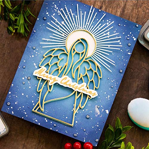 Fustella E Timbro Angelo In Metallo Per Biglietti E Album: Set Fai Da Te Per Scrapbooking E Goffratura
