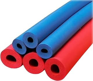 Pipe Insulation Foam Tube 1.8/2m - Red and Blue Foam Tube, 25/32/34mm(1" 1-1/4" 1-1/3") ID, Thick 9/15/20mm, Thick Insulation for Preventing Frozen Water Pipes(1-5/7"*0.79-6.5FT)