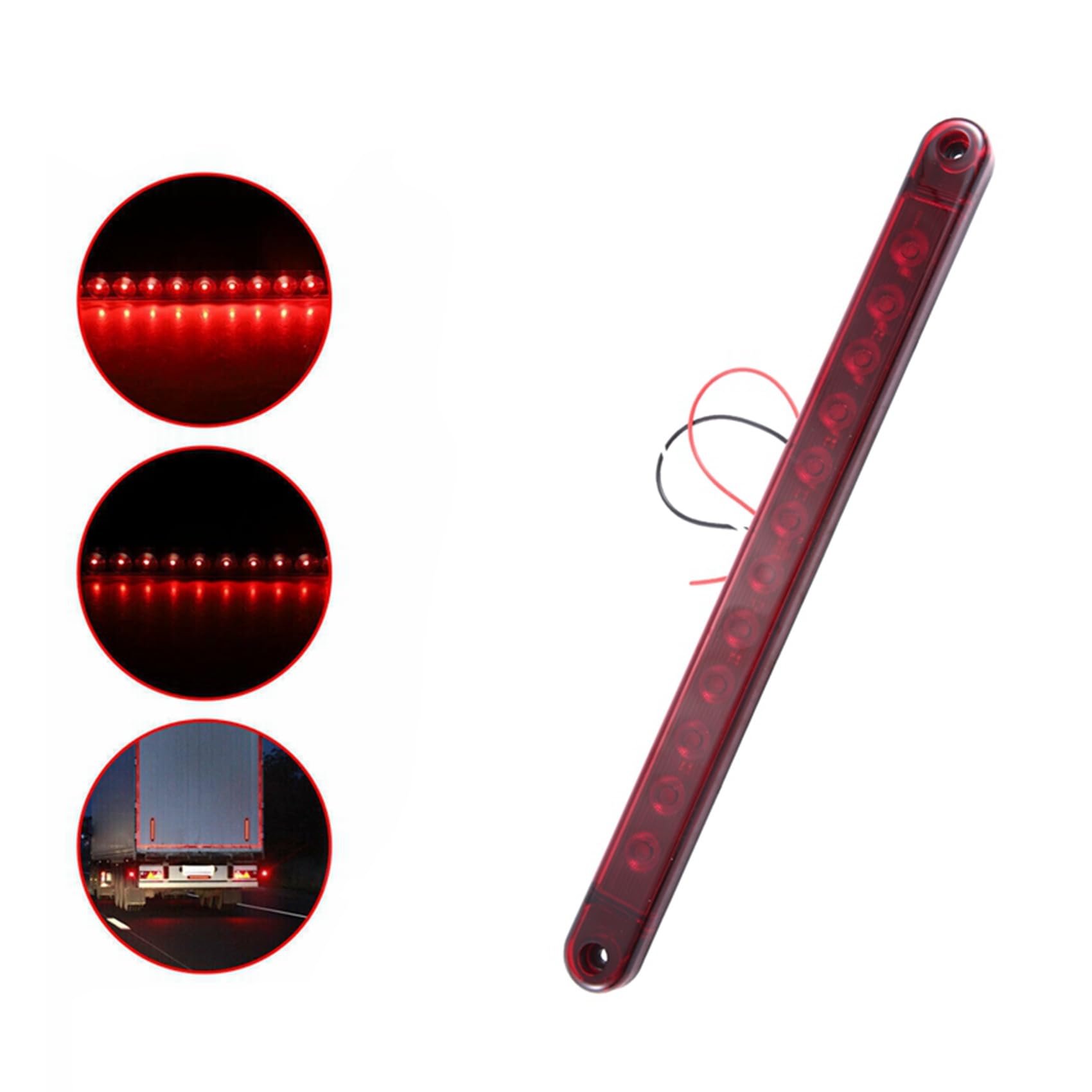 2Pc 12V LED Feu Arrière Feu Frein Indicateur Recul Remorque Camion