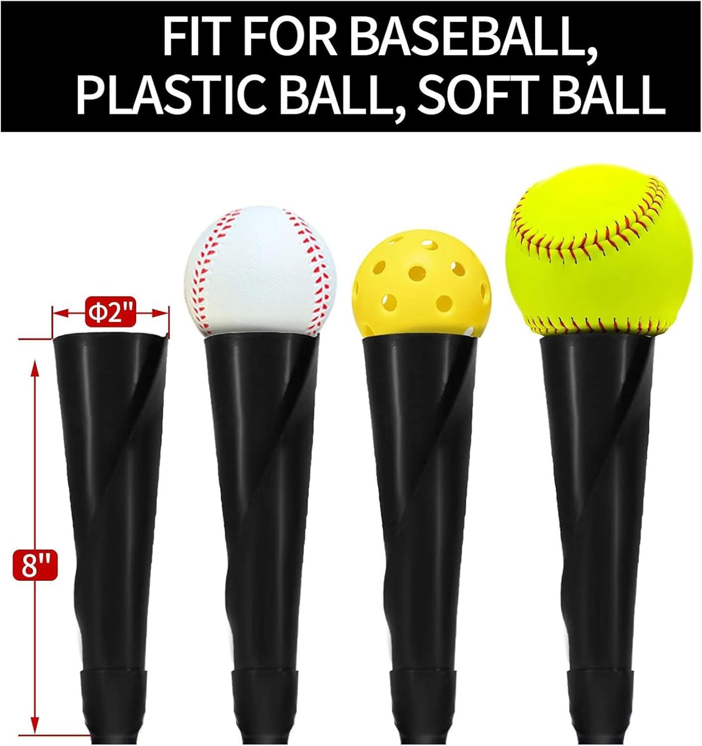 Baseball Batting Tee Equipment Accessories Tripod Stand Base Tee for Young Teens, Indoor
