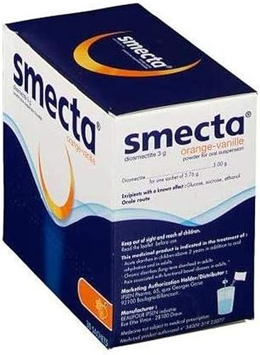 Miniatura 2 de Original Smecta 0.11 oz Producto de Francia 30 sobres Tratamiento natural de la diarrea aguda