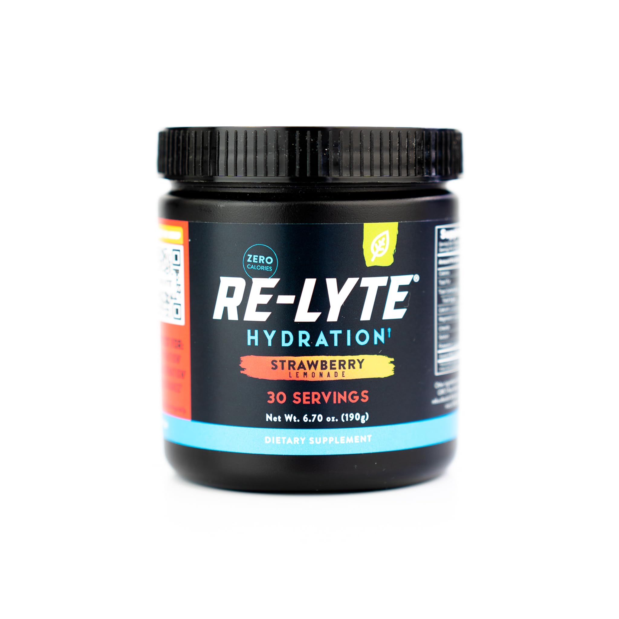 REDMOND Re-Lyte Electrolyte Drink Mix Strawberry Lemonade, 30 serving SMALL 6.88oz jar